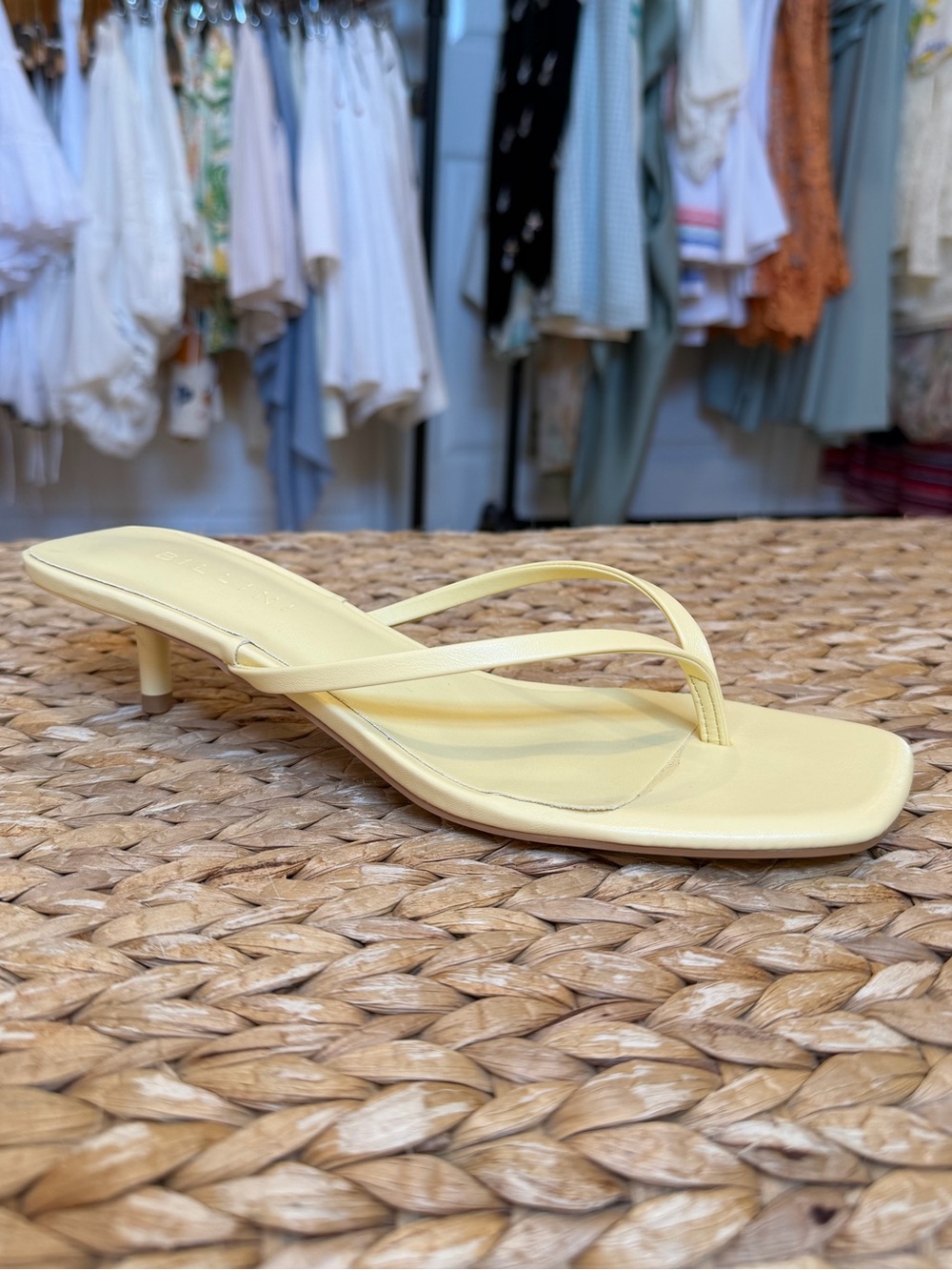 Bryony Heeled Thong Sandal Limoncello| BILLINI